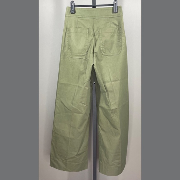 NEW J Crew Pants Womens 2 green wide leg preppy classic casual - Picture 7 of 9